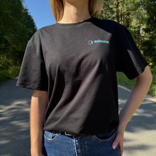 Футболка Аскона. Цвет: чёрный