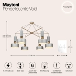 Подвесная люстра Maytoni VOID MOD030PL-06GR