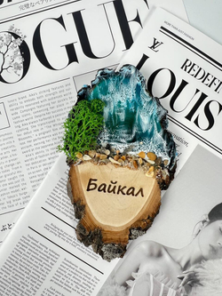 Магнит "Байкальские мотивы" (форма овал)