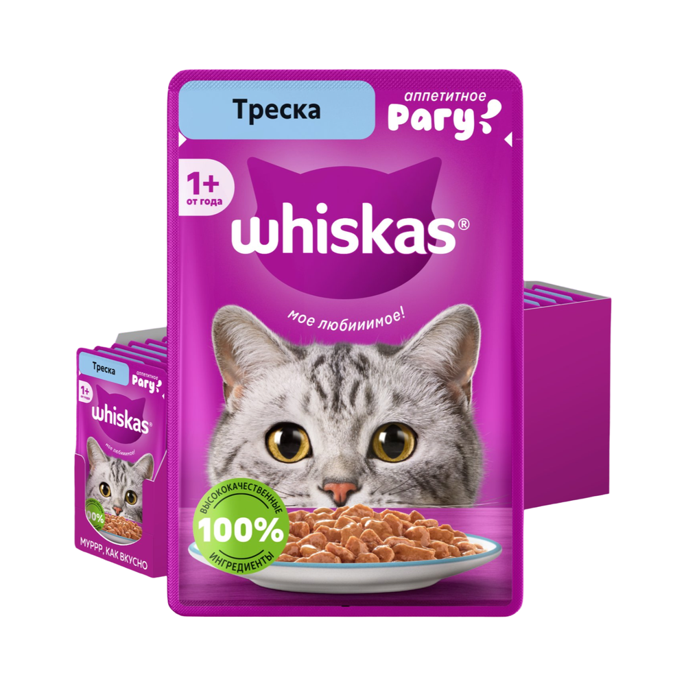Корм "Whiskas" треска рагу 75гр