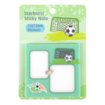 Прозрачные стикеры для заметок с клеевым краем, Alingar, 73 х 73 мм, 50 л., покрытие starlight touch, "Goalkeeper", зеленый, водонепрониц., европодвес