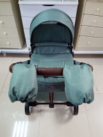 Детская коляска-трансформер 3 в 1 Luxmom 608 / изумрудный ткань