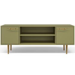 Тумба под ТВ Арт Колор matte 155см Стайл Голд Зеленая олива матовая