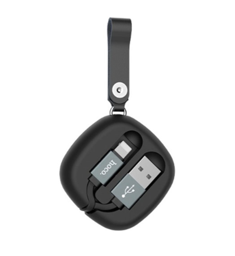 Кабель HOCO U133 USB-Lightning 2.4А 1.2м Braided Black