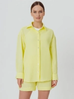 Костюм - пижама с шортами из муслина домашний оверсайз