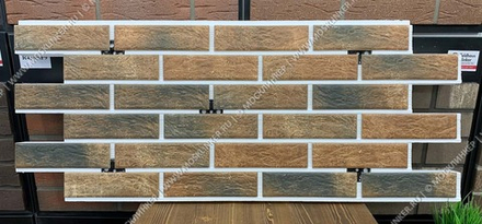 Клинкерная фасадная термопанель, плитка BestPoint Loft Brick Chili, ППС (пенополистирол), 1025x455 толщина 80 мм