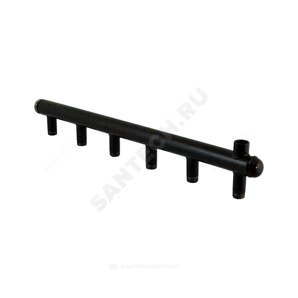 Коллектор сталь Ду 32 1 1/4" НР на 4 вых 1/2" НР м/о 100мм Элит-Металл 2112-ст