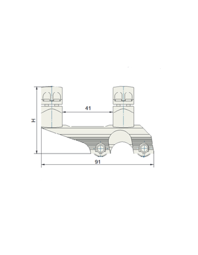 Кронштейн ТН-9,5 (комбинированные ружья ИЖ-94, Тайга) на 26мм