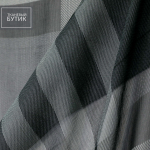 Шелковый шифон в крупную серо-черную клетку