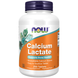 Now Foods Calcium Lactate 250 tablets, Кальций Лактат