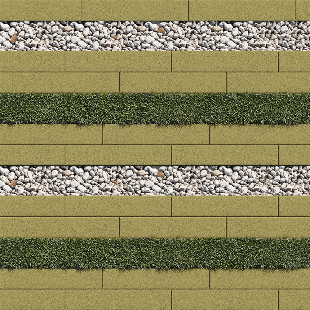 Тротуарная плитка ГАЗОННАЯ РЕШЕТКА - Стандарт Желтый