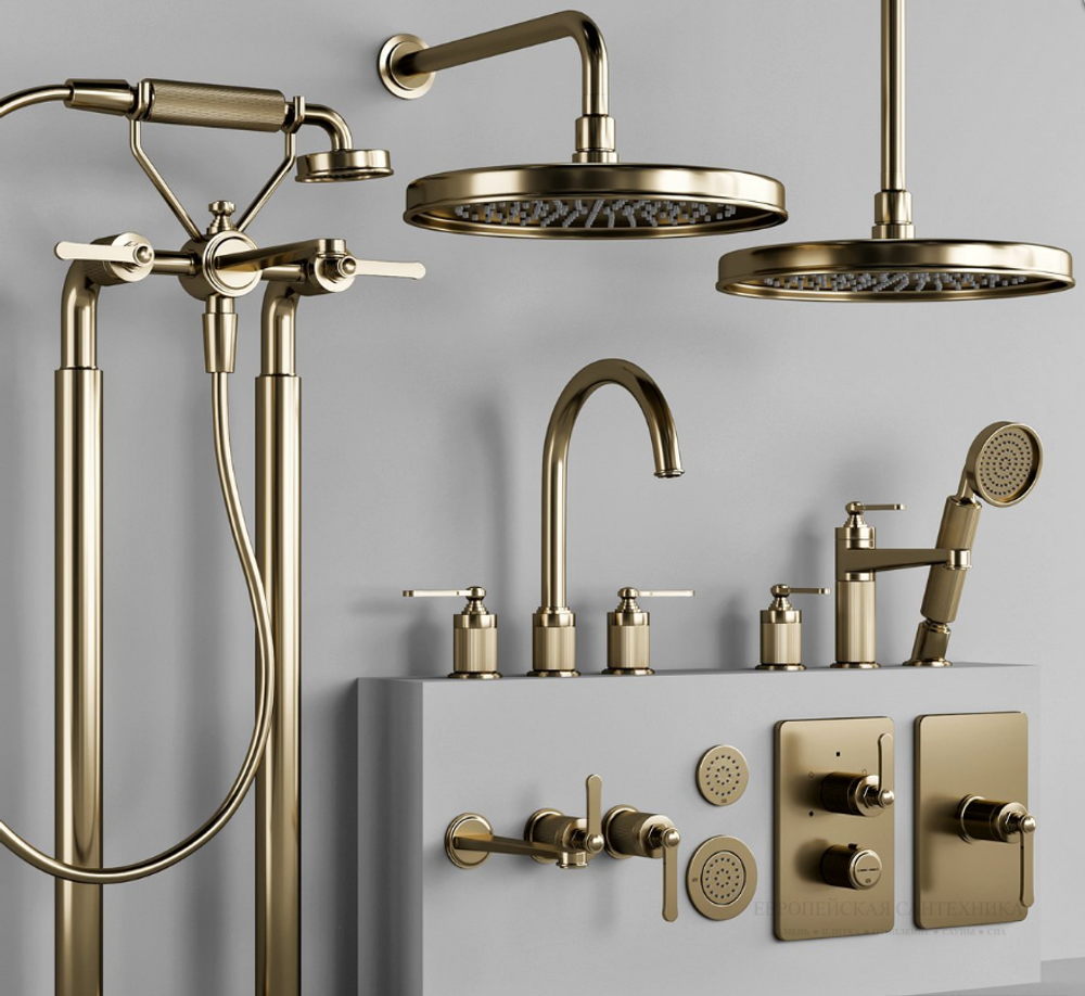 Cмеситель для раковины Gessi Venti20, с зонтичным изливом, донный клапан, цвет Brass PVD