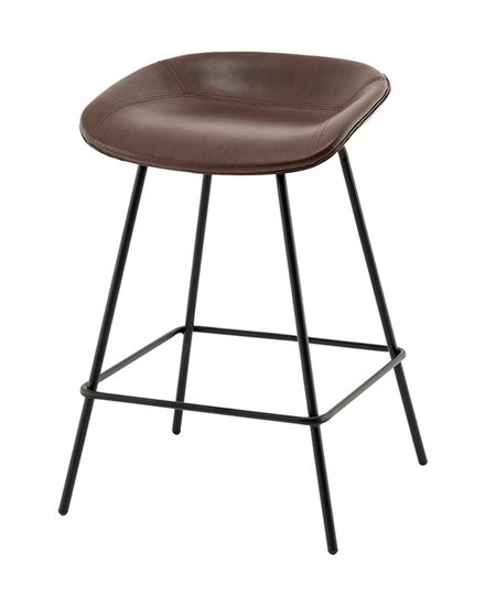 Стул полубарный Фуриоса экокожа коричневый