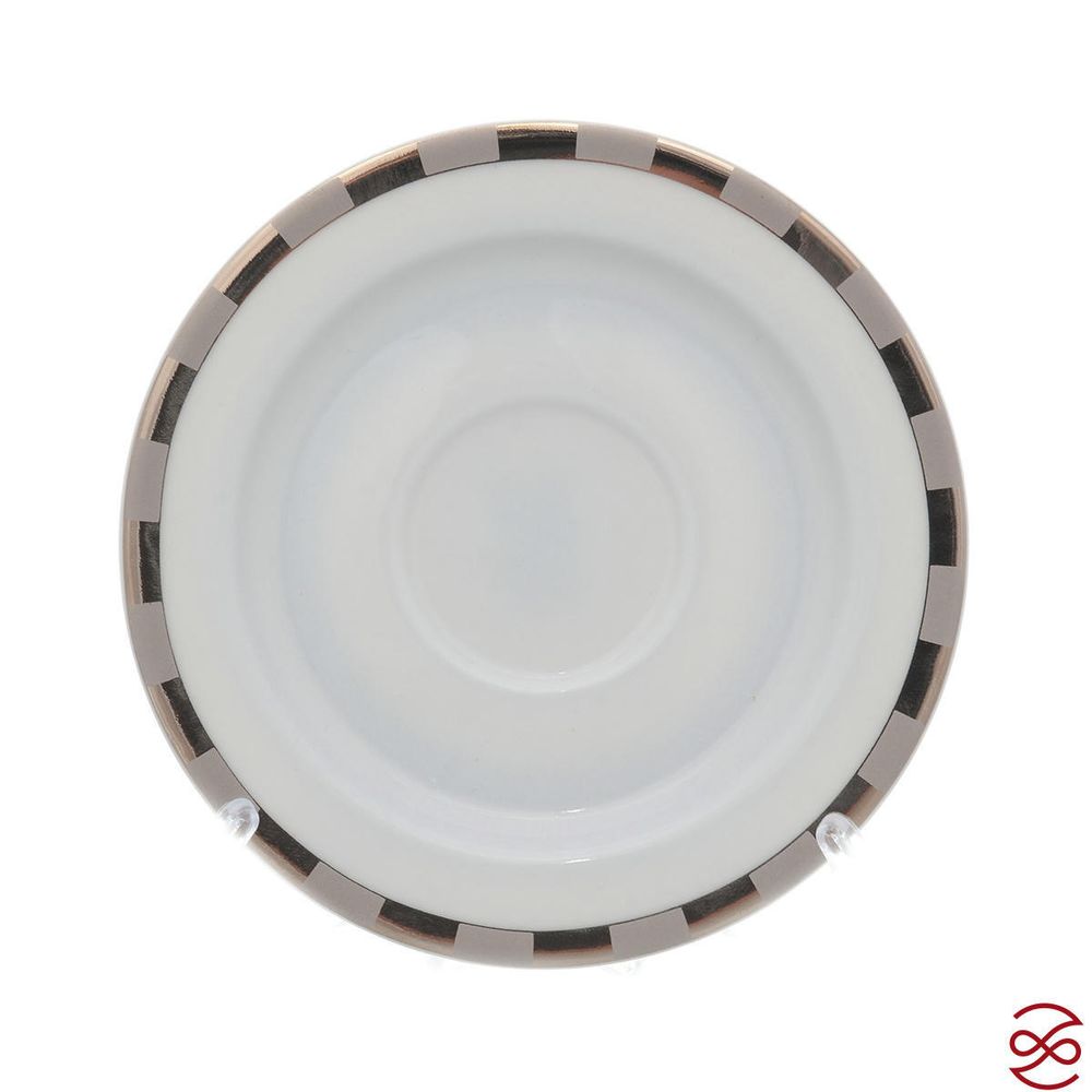 Набор кофейных пар 110 мл Опал Платиновые пластинки (6 пар)