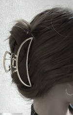 Заколка краб для волос классическая.Усиленная Большая  Усиленная. Классическая. Полукруглая. Цвет серебро