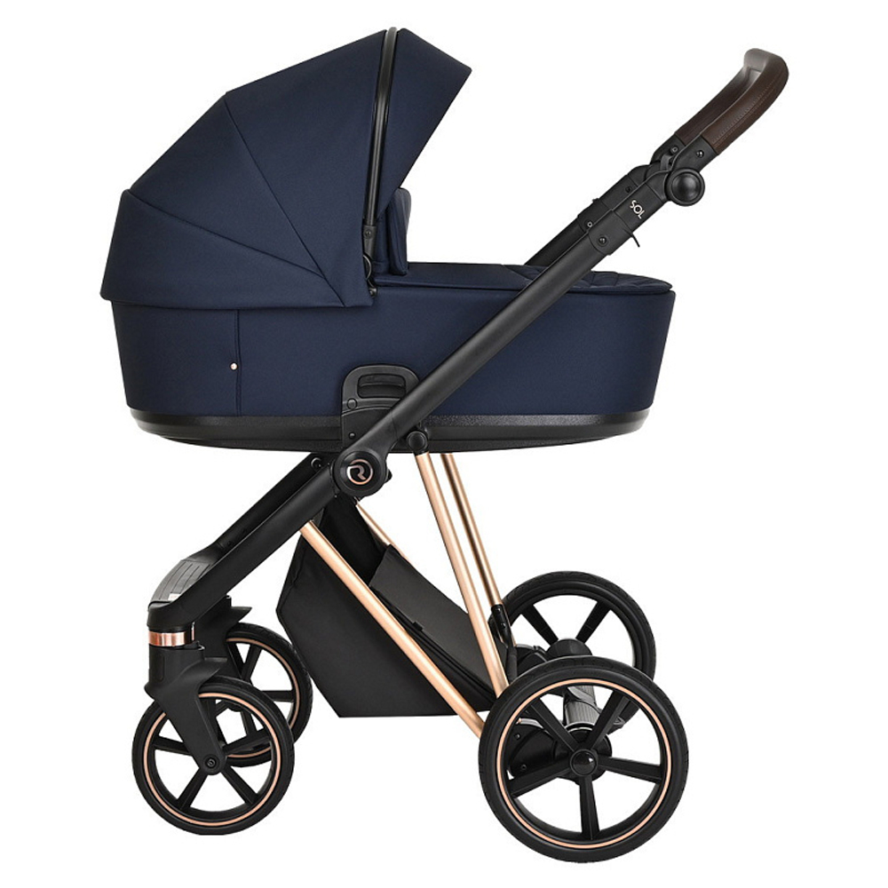 Детская коляска Roan Sol Luxury 2 в 1 RSL/4047 Mystic Blue/Rose Gold