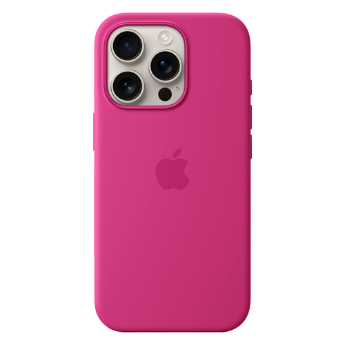Силиконовый чехол с поддержкой MagSafe Apple Silicone Case для iPhone 16 Pro, Fuchsia (Фуксия)