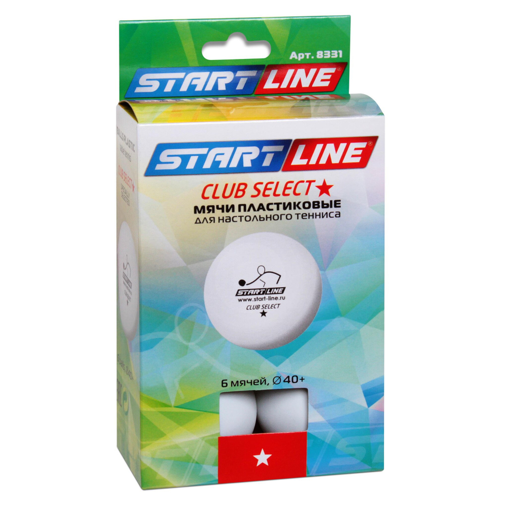 Мячи Start Line Club Select 1* (6 шт, бел.)