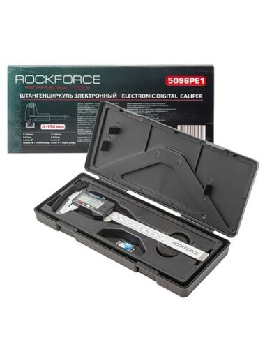 Штангенциркуль электронный (0-150мм, 0.01мм, внутр. ?, наруж. ? + глубиномер), в пластиковом футляре RockForce##Rock FORCE RF-5096PE1