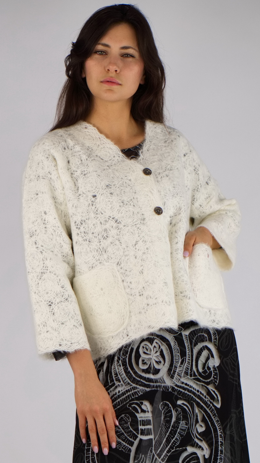 Шерстяной жакет «Белоснежный»