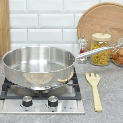 Сковорода 28см Общепит без крышки глубокая, индукция ТРС 3,5мм