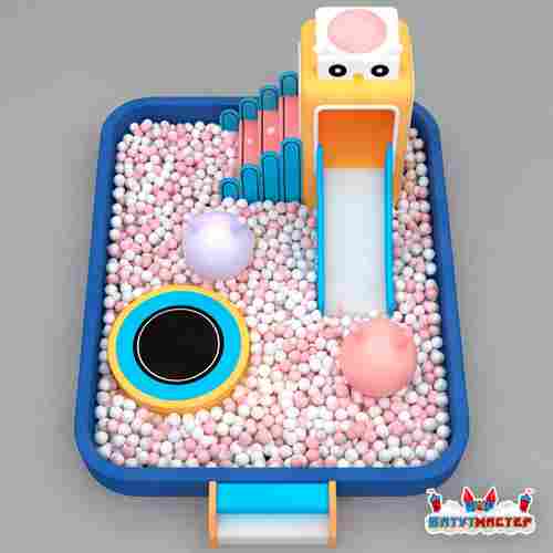 Сухой бассейн с горкой «Счастливое детство», 5×4×0,6 м