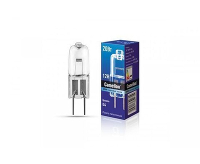 Галогенная лампа без рефлектора JC 20W g4 12V Camelion 5 ШТ