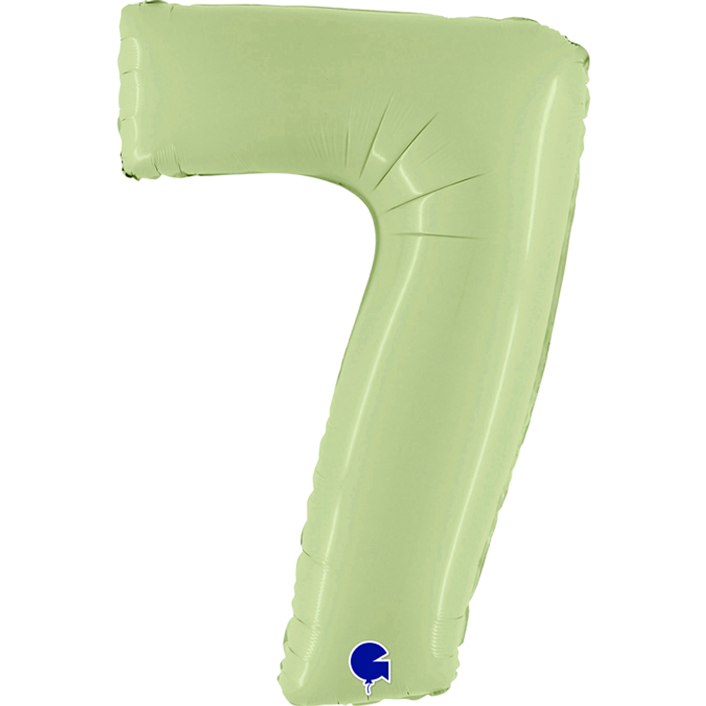 Agura Шар (40''/102 см) Цифра, 7 Slim, Олива (БГ-60) 