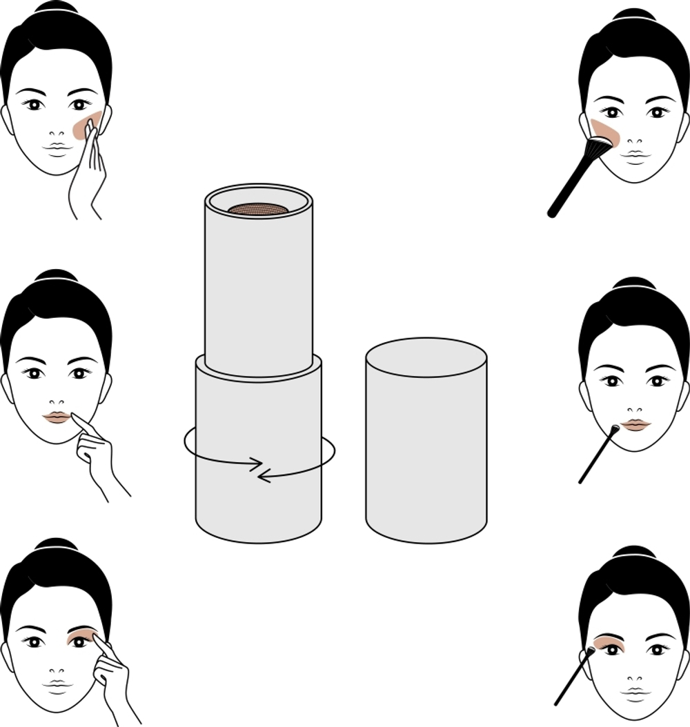 Notino Make-up Collection 3-in-1 Make-up - Многофункциональный макияж для глаз, губ и лица, 1,3 g