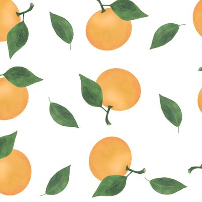 Мандарины акварель