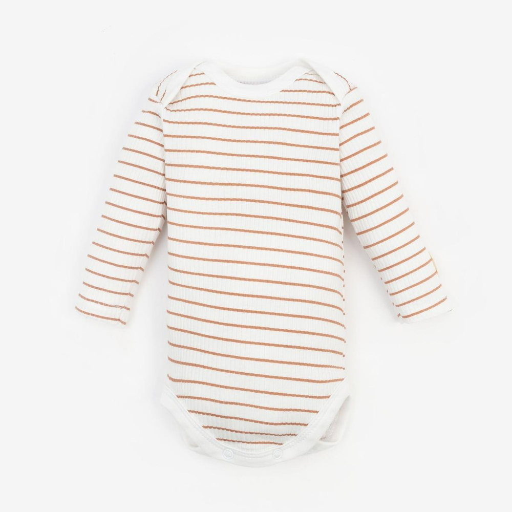 Боди "Basic line" рост 86-92 см, полоска бежевая 9235931 (Крошка Я)