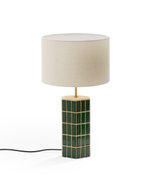 Rue Настольная лампа из зеленой керамики