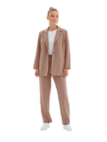 Брюки медицинские женские Тезис TZ325, на молнии и пуговице, красный, 50