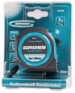 РУЛЕТКА KOMFORTABEL GROSS 3МХ19ММ ОБРЕЗИНЕННЫЙ КОРПУС 32560