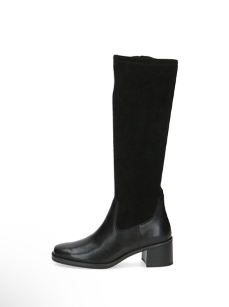 Сапоги высокие кожаные на устойчивом каблуке  Caprice