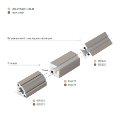 Профиль с экраном SL-KANT-H10-SQUARE-2000 IRON GREY (Arlight, Алюминий+пластик) 055325