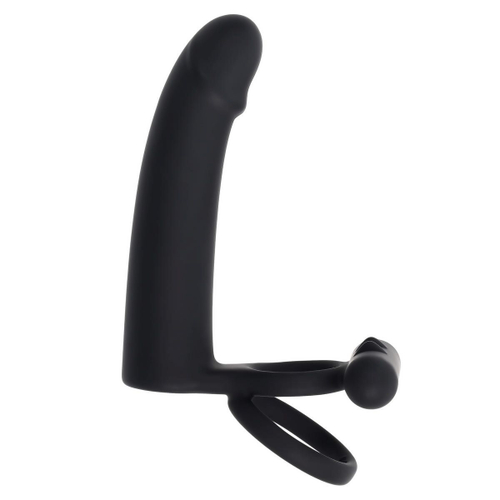 Черная вибронасадка для двойного проникновения Full Swing