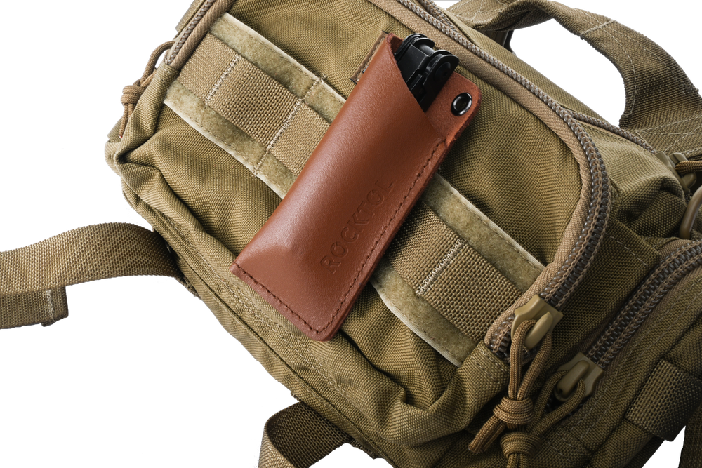 Нож-мультитул Rocktol 15 в 1 нержавеющая сталь, черный, кожаный чехол