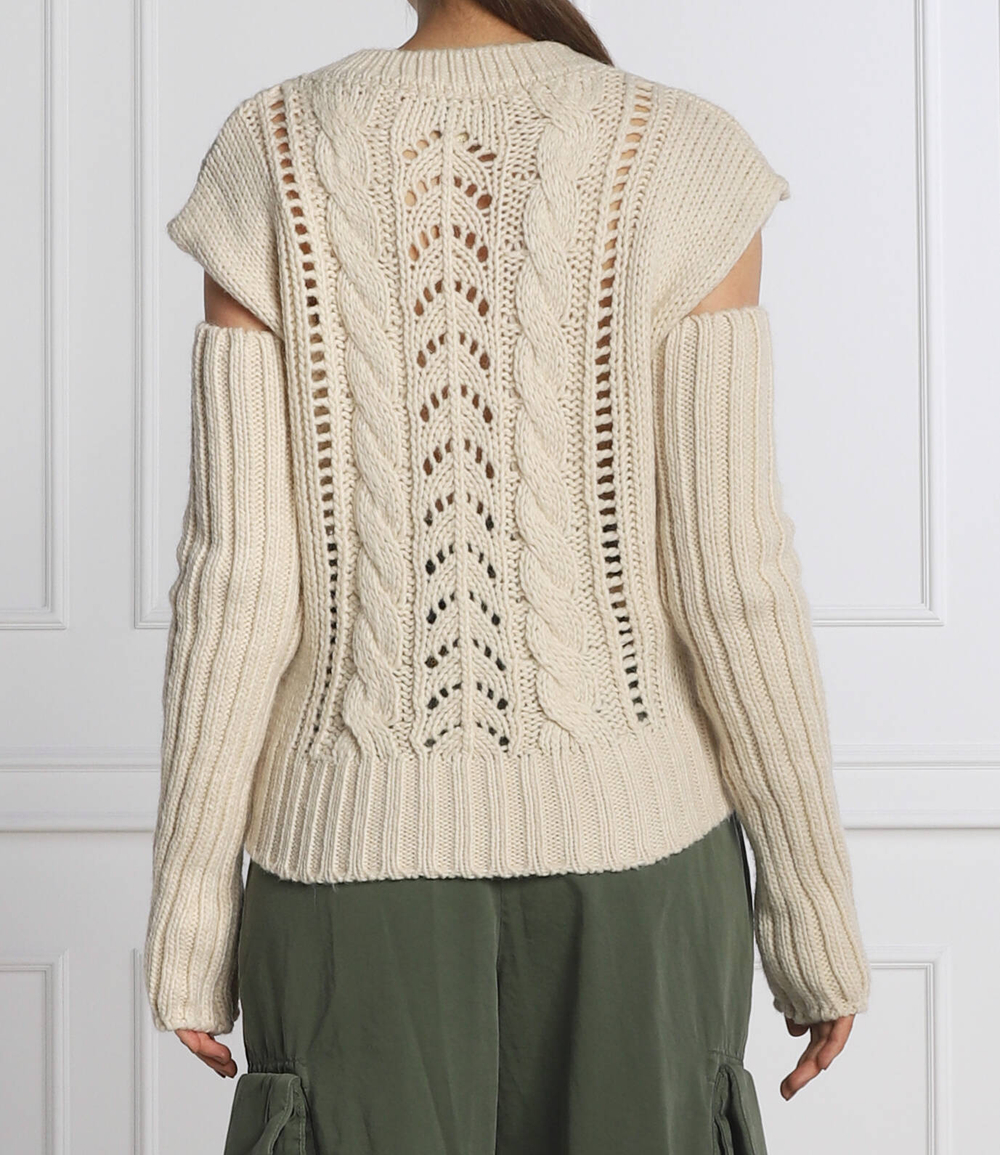 Хлопковый свитер 2в1 margarita Pinko - бежевый(1G18AN A06I)