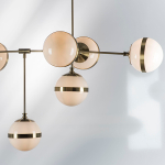 813191 Люстра GLOBO 9х40W E14 бронза/белый