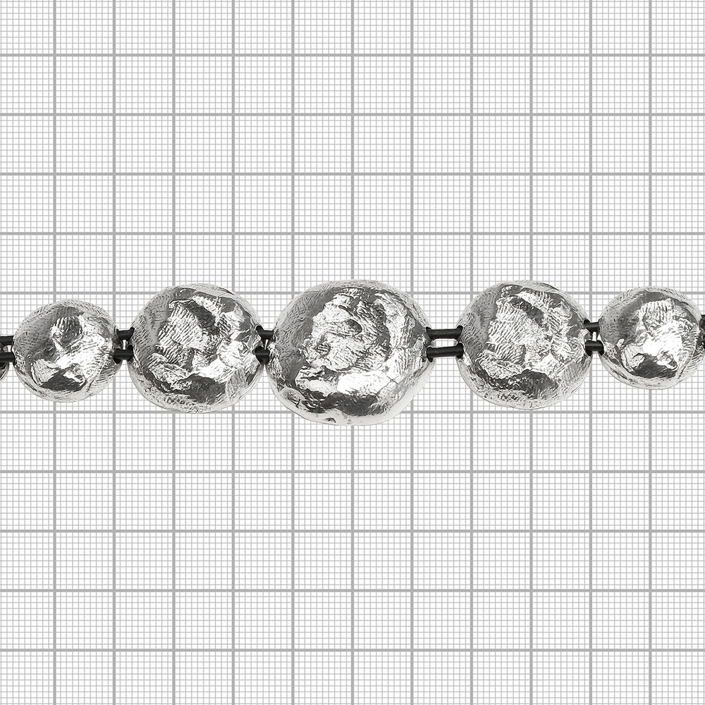 "Зумм" браслет в серебряном покрытии из коллекции "Астерио" от Jenavi с замком карабин