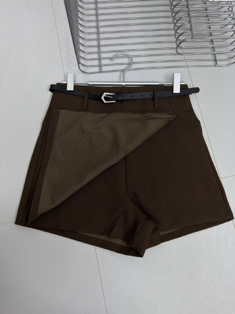 Юбка-шорты женская артикул 6556 цвет "шоколадный"