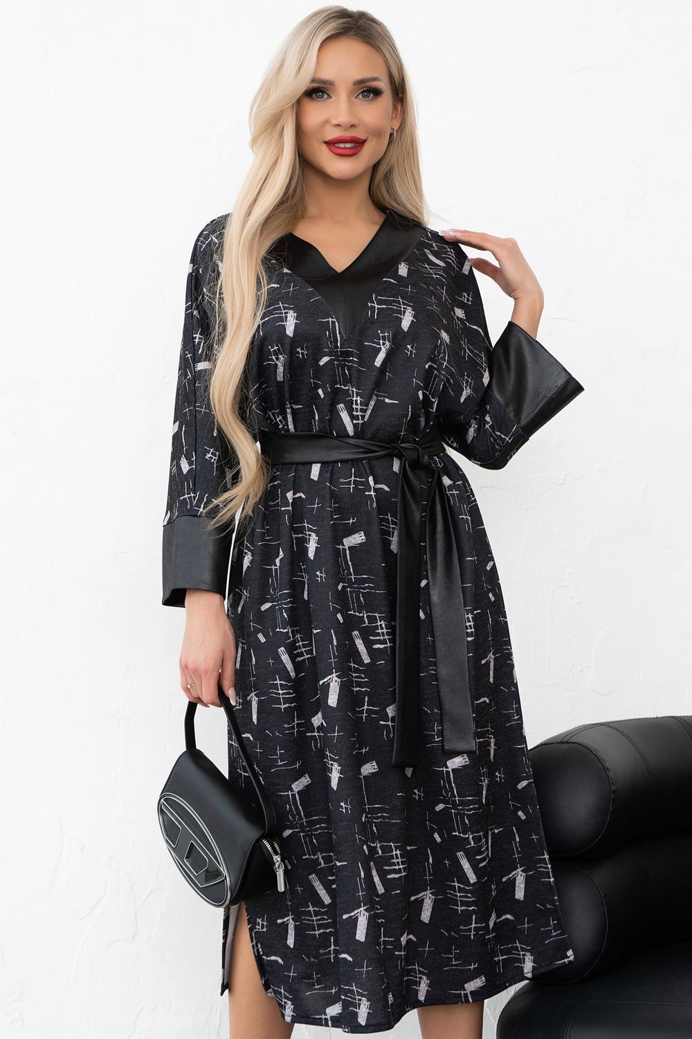 Платье Леди (темно-серый)-56р-р Р11-2013/3 Nikol