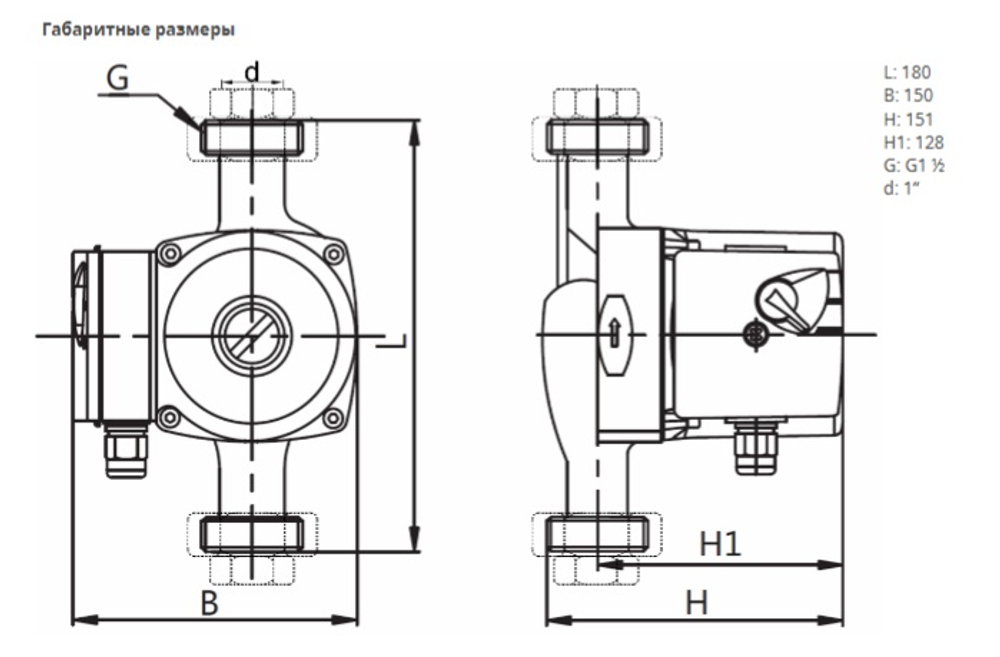 Насос NOZ 25/13 EM S3 Brass