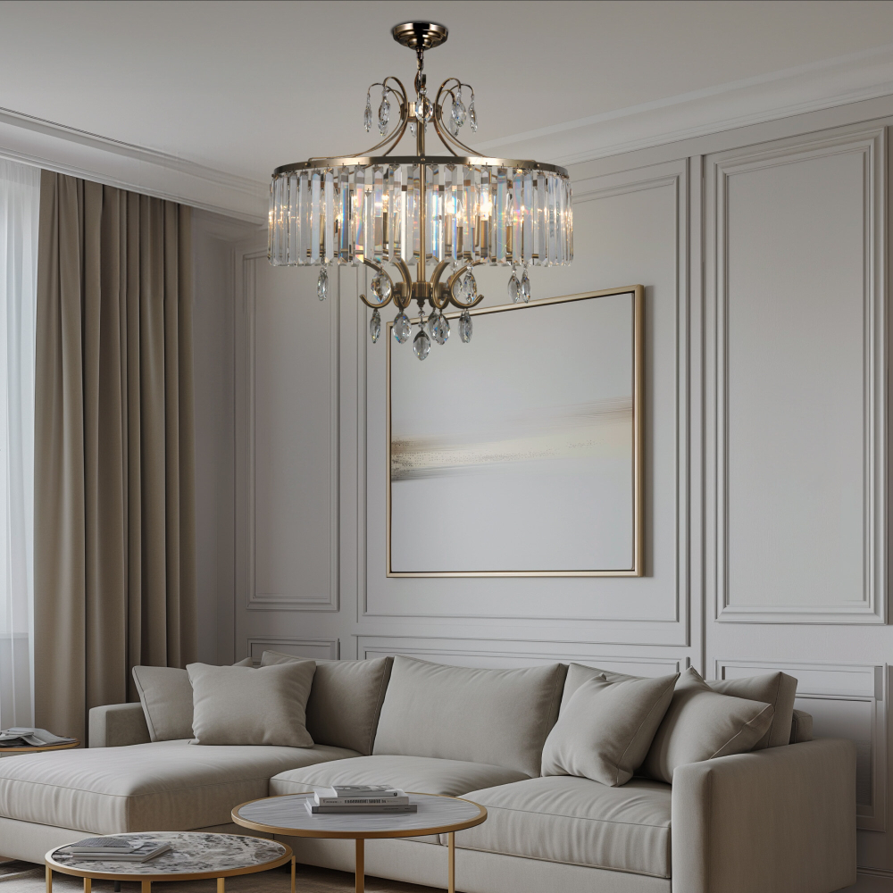 Citilux Инга CL335183 Люстра подвесная хрустальная Бронза