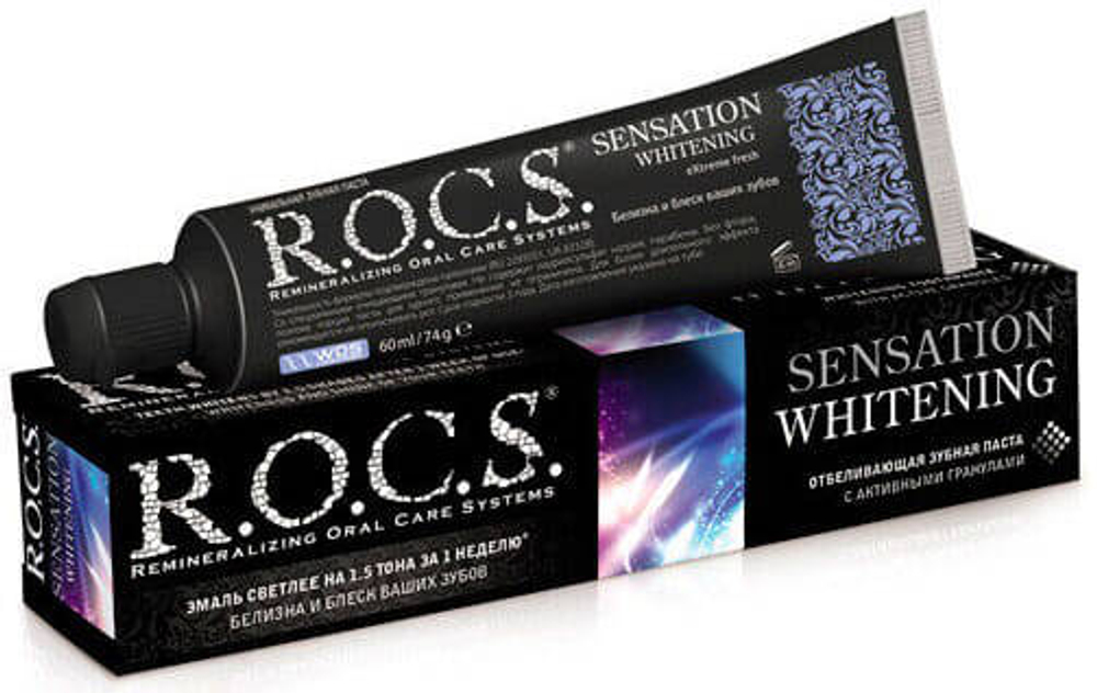 Зубная паста ROCS Sensation whitening 74 г