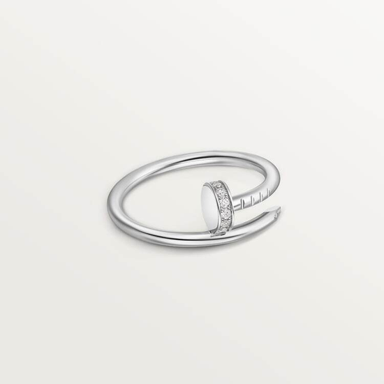 Cartier Juste un Clou ring small model в белом золоте с бриллиантами