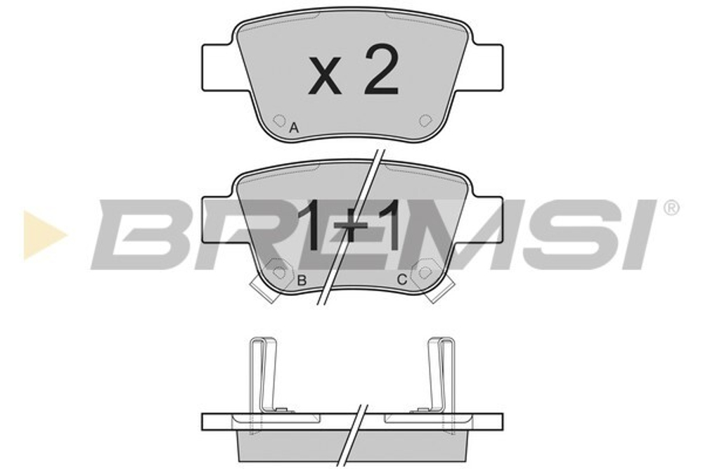 BREMSI - BP3112-BMS - Brake Pad Set, disc brake