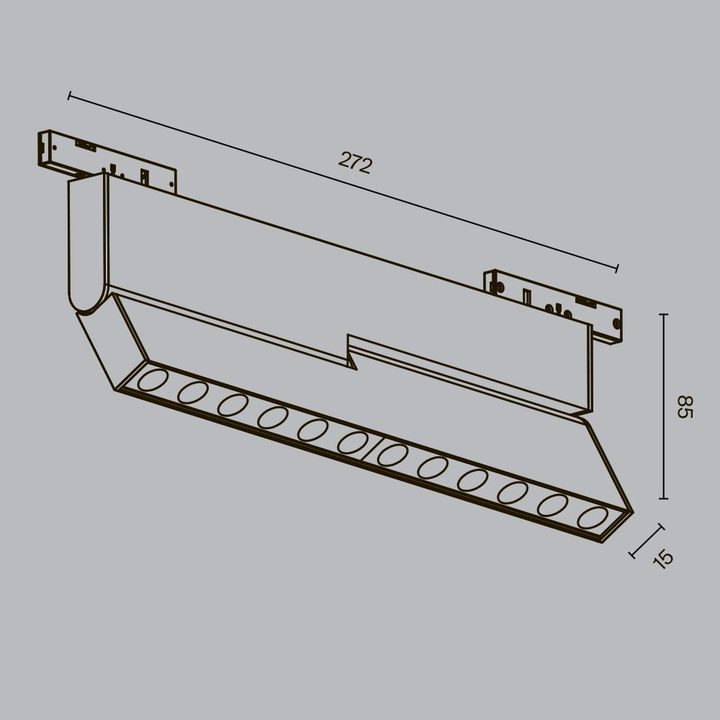Трековый светодиодный светильник Maytoni Technical Levity Points Rot TR194-1-12W2.7K-M-B