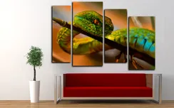 Модульная картина "Изумрудная котиара"